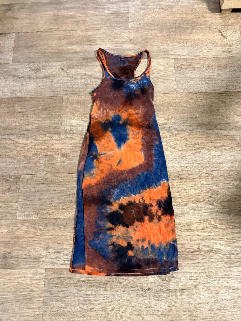 SHEIN SXY Tie Dye Split Thigh Knot Back Dress - Medium